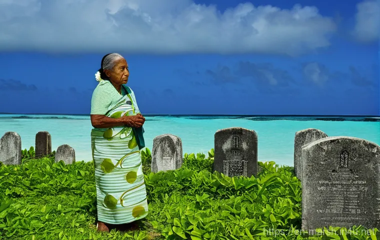 마셜 제도에서의 태풍 및 자연재해 정보 - **Prompt:** A bustling scene on a low-lying Marshallese atoll during an unusually high king tide. Th...