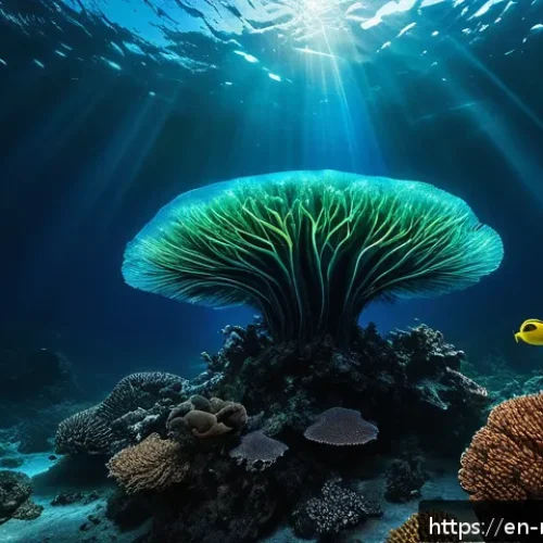 Home 13 마셜 제도에서 볼 수 있는 희귀 해양 생물 - A mesmerizing underwater scene in the Marshall Islands featuring a bioluminescent deep-sea creature ...