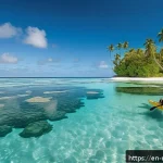 Home 18 마셜 제도에서의 카약 및 패들보드 체험 - A serene scene of a sit-on-top kayak gliding through crystal-clear, calm lagoons of the Marshall Isl...